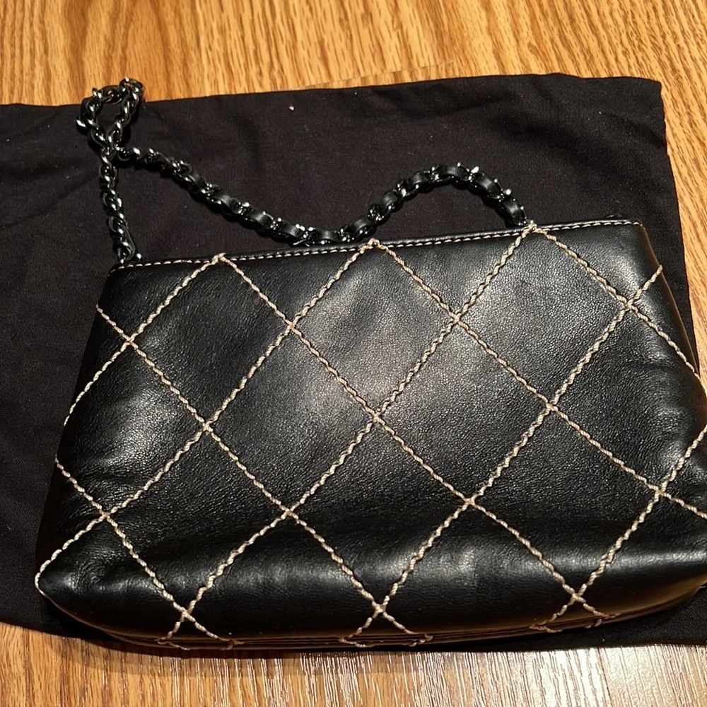 CHANEL Wild Stitch Mini Bag | Black Lambskin | 2004–2005 | Authentic
